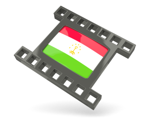 Black movie icon. Download flag icon of Tajikistan at PNG format