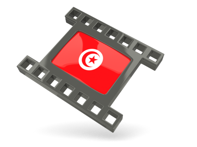 Black movie icon. Download flag icon of Tunisia at PNG format