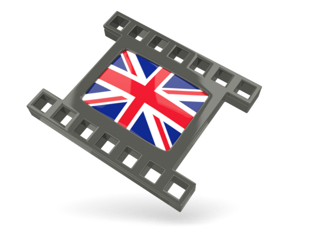 Black movie icon. Download flag icon of United Kingdom at PNG format