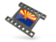 Flag of state of Arizona. Black movie icon. Download icon