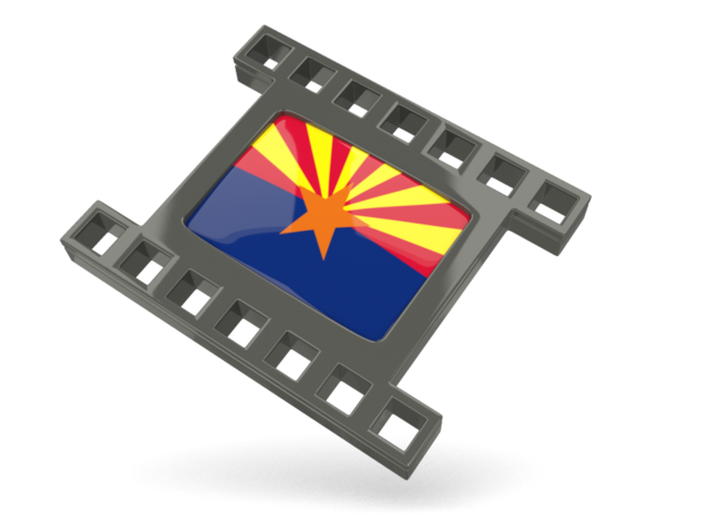 Black movie icon. Download flag icon of Arizona