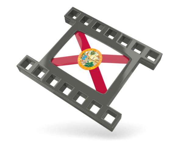 Black movie icon. Download flag icon of Florida