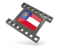 Flag of state of Georgia. Black movie icon. Download icon