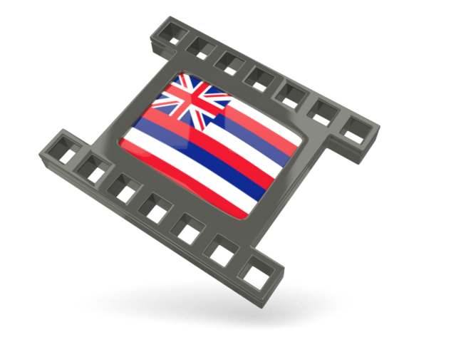 Black movie icon. Download flag icon of Hawaii