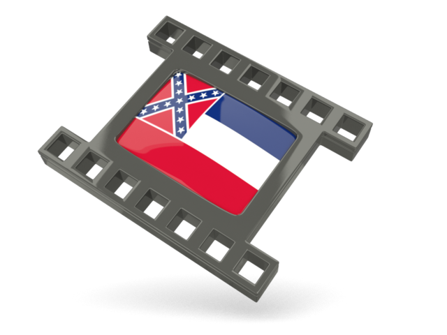 Black movie icon. Download flag icon of Mississippi