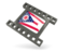 Flag of state of Ohio. Black movie icon. Download icon