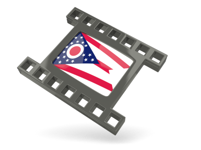 Black movie icon. Download flag icon of Ohio