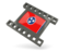Flag of state of Tennessee. Black movie icon. Download icon