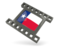 Flag of state of Texas. Black movie icon. Download icon