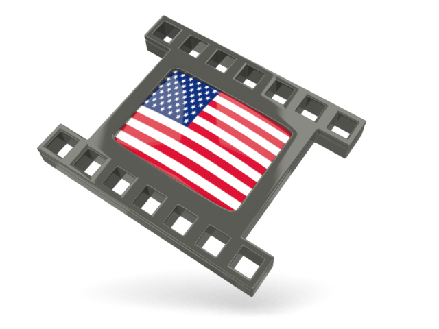 Black movie icon. Download flag icon of United States of America at PNG format