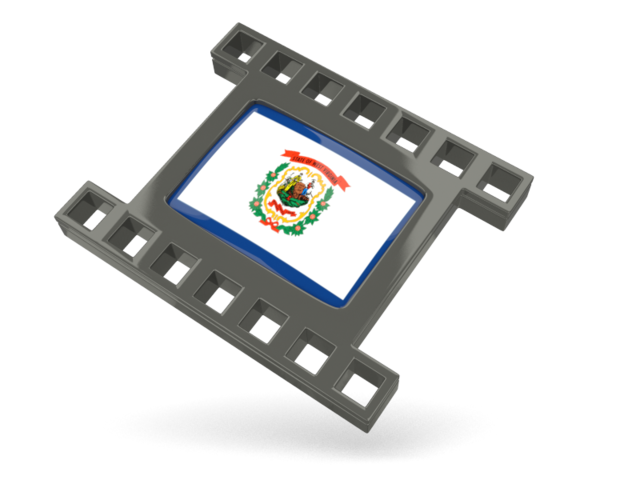 Black movie icon. Download flag icon of West Virginia