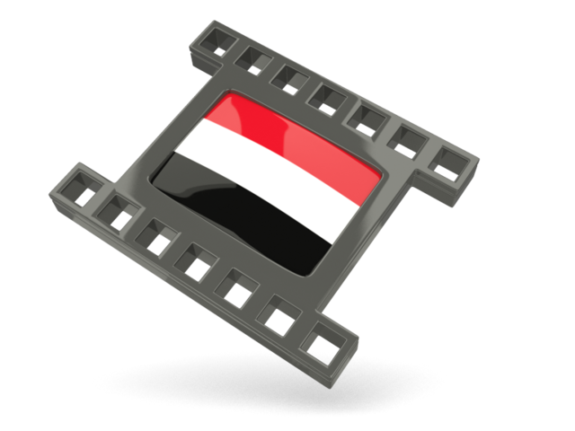 Black movie icon. Download flag icon of Yemen at PNG format