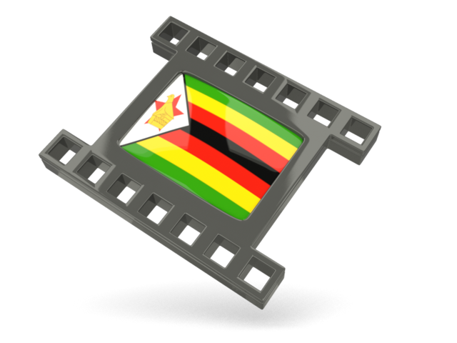 Черная кино-иконка. Скачать флаг. Зимбабве
