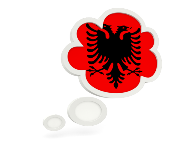 Облачко с флагом. Скачать флаг. Албания