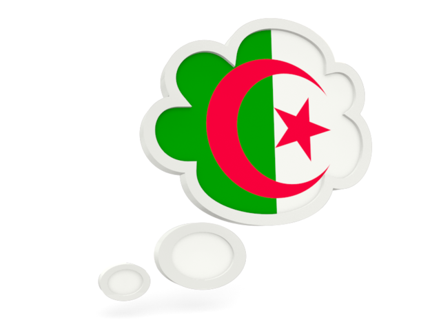 Bubble icon. Download flag icon of Algeria at PNG format