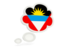 Antigua and Barbuda. Bubble icon. Download icon.