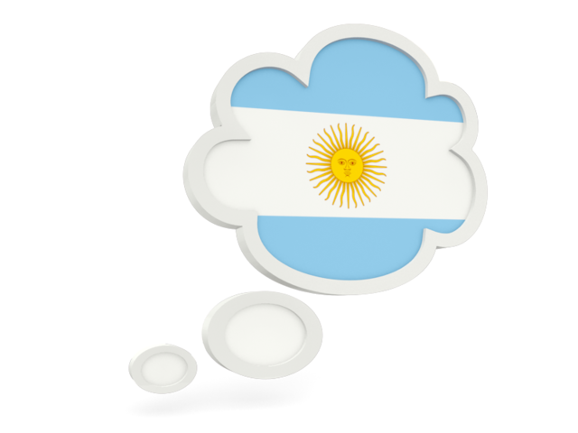 Облачко с флагом. Скачать флаг. Аргентина