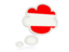 Austria. Bubble icon. Download icon.