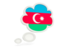 Azerbaijan. Bubble icon. Download icon.