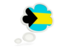 Bahamas. Bubble icon. Download icon.