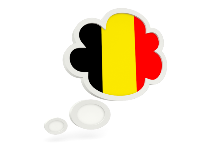 Облачко с флагом. Скачать флаг. Бельгия