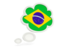 Brazil. Bubble icon. Download icon.