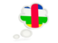 Central African Republic. Bubble icon. Download icon.