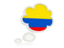 Colombia. Bubble icon. Download icon.