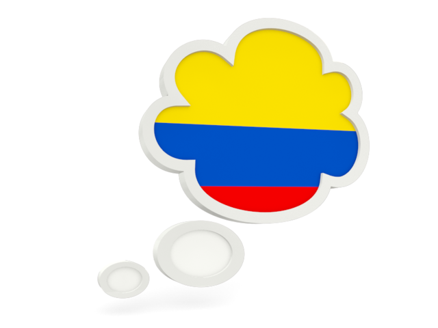 Облачко с флагом. Скачать флаг. Колумбия