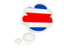 Costa Rica. Bubble icon. Download icon.