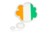 Cote d'Ivoire. Bubble icon. Download icon.