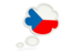 Czech Republic. Bubble icon. Download icon.