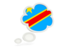 Democratic Republic of the Congo. Bubble icon. Download icon.