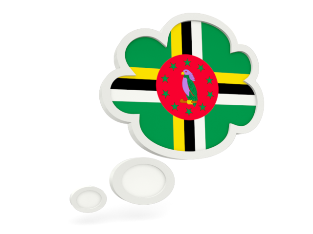 Bubble icon. Download flag icon of Dominica at PNG format