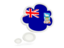 Falkland Islands. Bubble icon. Download icon.