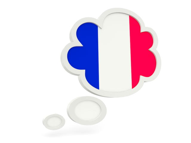 Bubble icon. Illustration of flag of France