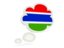 Gambia. Bubble icon. Download icon.