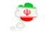 Iran. Bubble icon. Download icon.