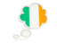 Ireland. Bubble icon. Download icon.