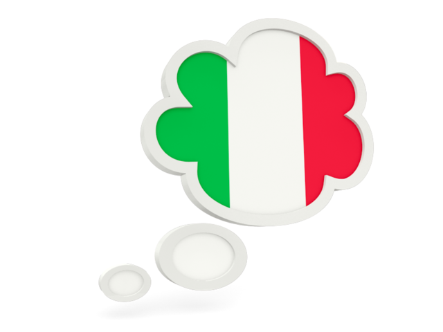 Облачко с флагом. Скачать флаг. Италия