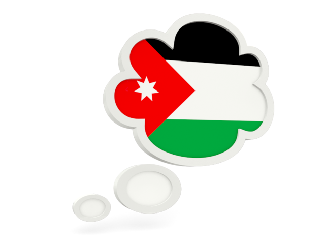 Облачко с флагом. Скачать флаг. Иордания