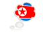 North Korea. Bubble icon. Download icon.