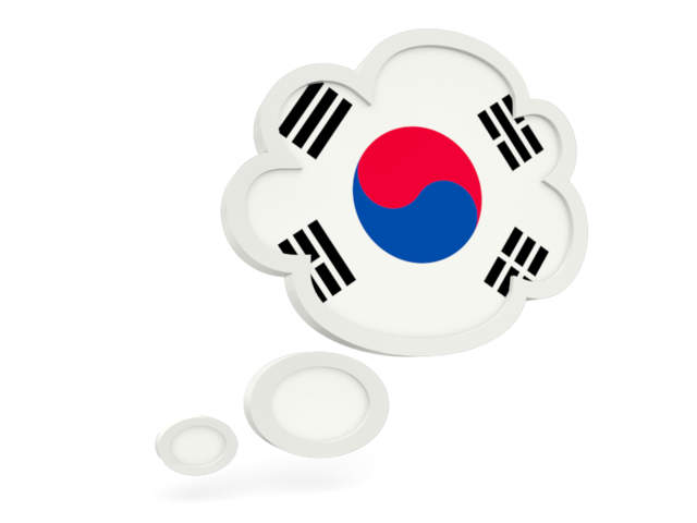 Облачко с флагом. Скачать флаг. Южная Корея