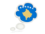 Kosovo. Bubble icon. Download icon.