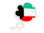 Kuwait. Bubble icon. Download icon.