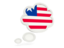 Liberia. Bubble icon. Download icon.