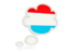 Luxembourg. Bubble icon. Download icon.