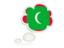 Maldives. Bubble icon. Download icon.