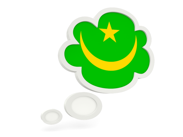Bubble icon. Download flag icon of Mauritania at PNG format