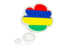 Mauritius. Bubble icon. Download icon.